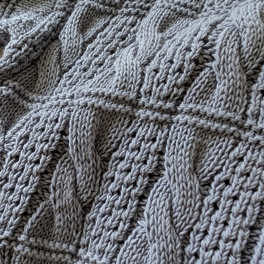 Madewell Women's Cable Knit Cardigan - Dusty Blue M - Picture 4 of 4